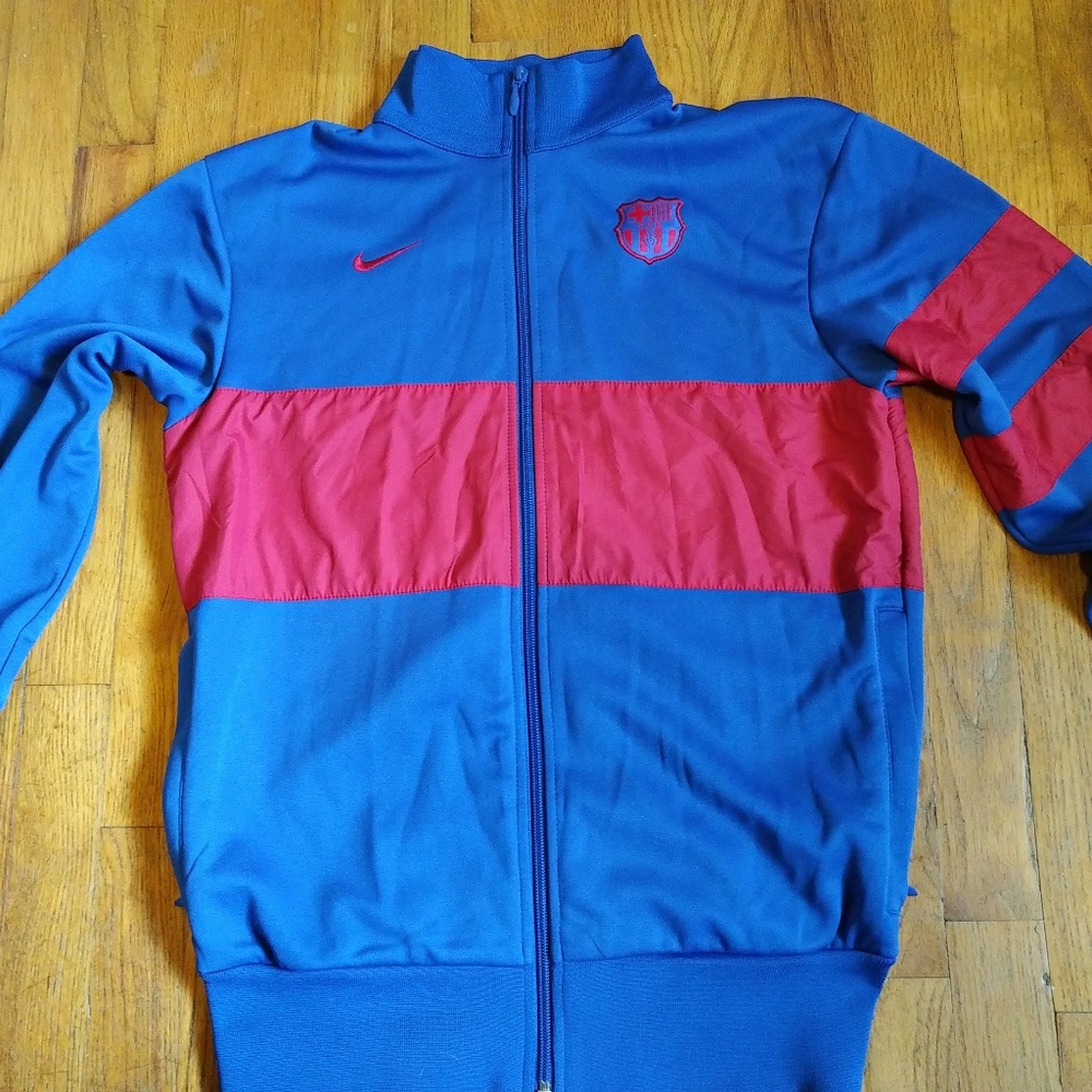 FCB Barcelona Nike Zip Up jacket, small near mint!